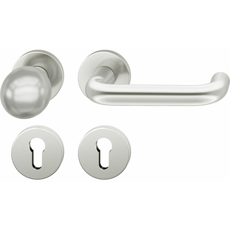 FSB - Objekt Wechselgarnitur 72 1070 agl auf Rosette pz, links, silber eloxiert