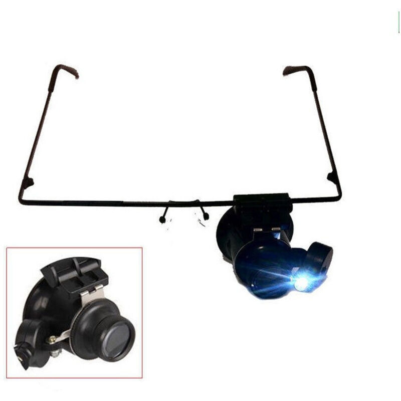 Trade Shop - BRILLE BRILLE MONOKULAR VERGRÖSSERUNG LINSE 20x X MIT LED-LICHT -
