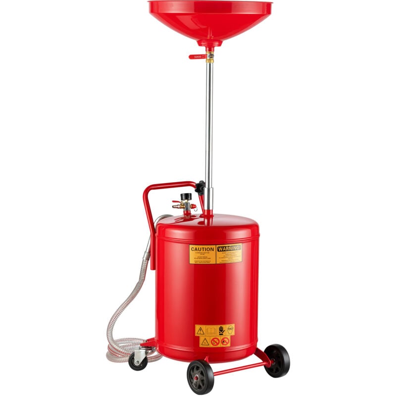 Lauffanggerät für 68l, höhenverstellbar 98-157cm mit 4-Rad-Fahrwerk, Entleerung mittels Luftdruck