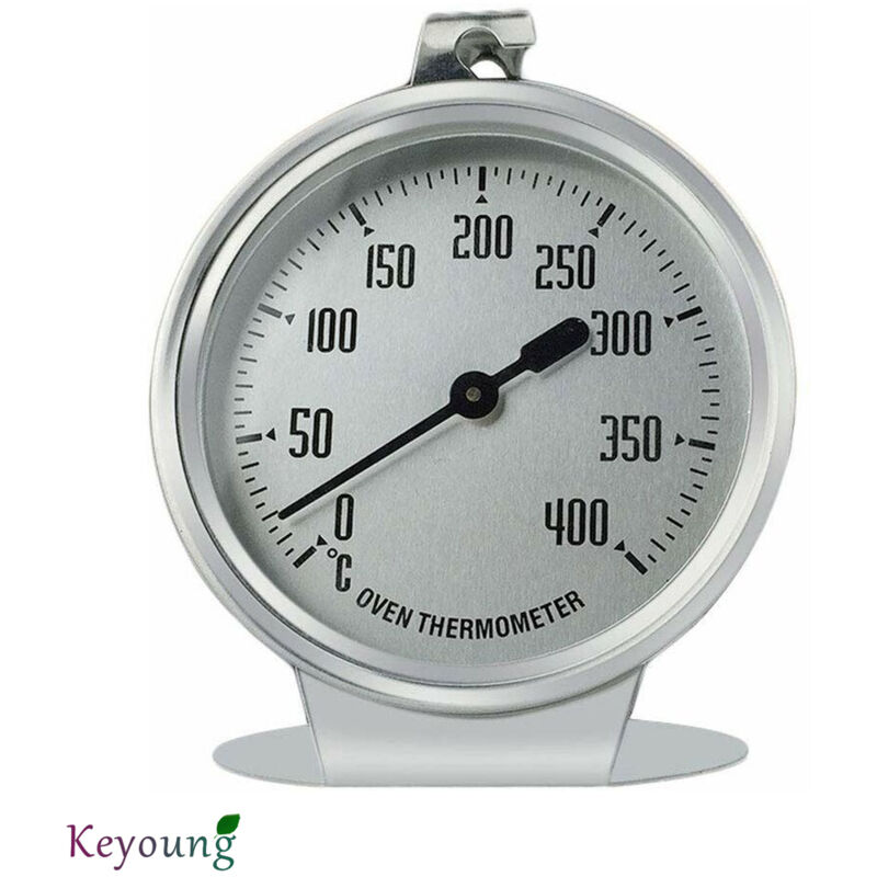 Thermometer für Backofen und Grill, Ofenthermometer, Überwachungsthermometer für Grill/Räucherofen, großes Display zeigt deutlich die Temperaturen