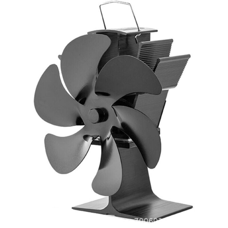 Ofenlüfter mit 6 Flügeln, Kaminlüfter, leiser Lüfter mit Überhitzungsschutz für Holzöfen, Gaskamine und Pelletöfen