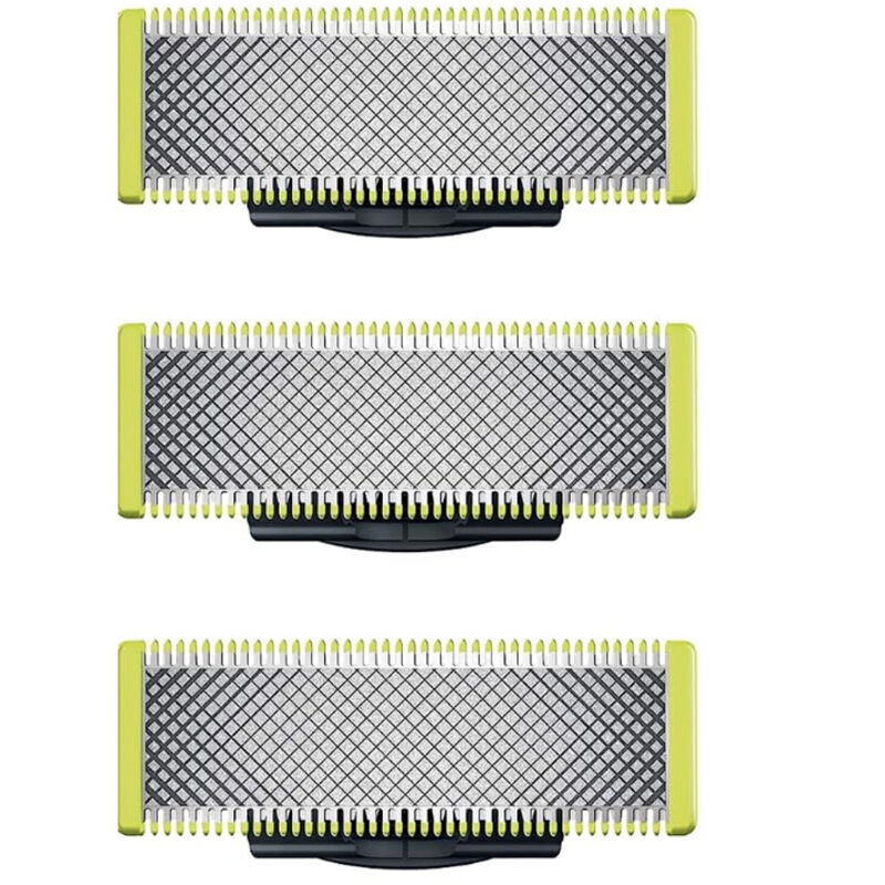 Fit für Philips OneBlade – Ersatzklingen, für OneBlade Elektrorasierer/Trimmer, robuster Edelstahl, Trimmen, Stylen & Rasieren, 3er-Pack