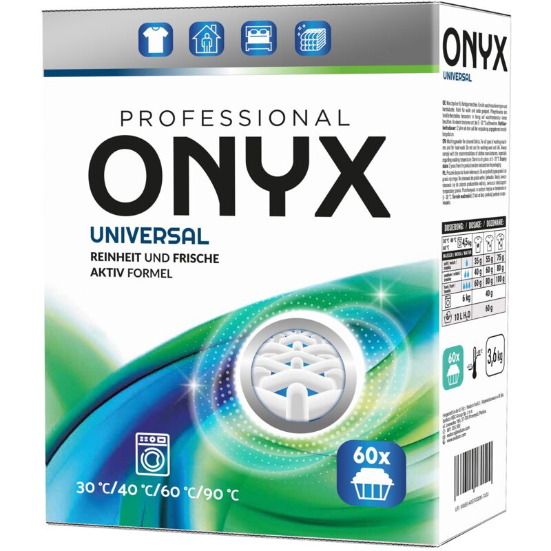 ONYX PROFESSIONAL Waschpulver (60 Wäschen) - Universal 3,6 kg