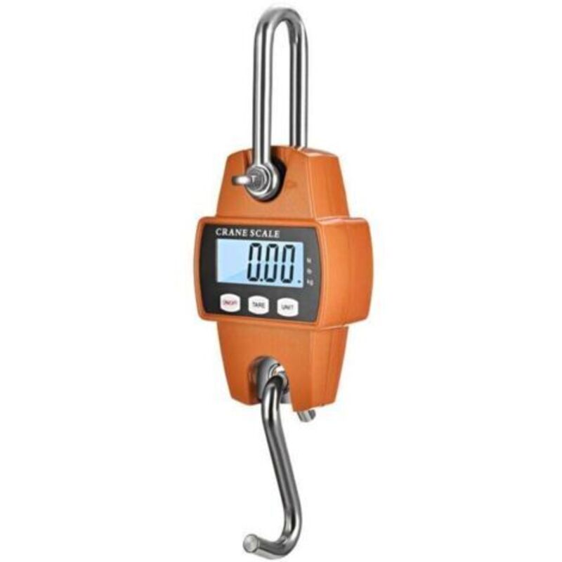 Orange Farbe, einteilige tragbare Mini-Digital-LCD-Elektronikleiter, Gaming-Leiter, Kranleiter mit 300 kg, Leiter mit Haken, Reisekoffer, Outdoor,