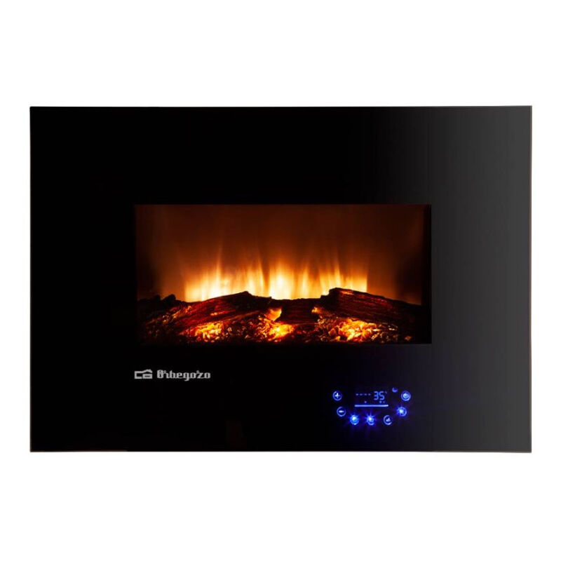 Suinga - Elektrokamin Orbegozo 1800W. led echter Feuereffekt. Einstellbarer Thermostat. Programmierbar. Fernbedienung.