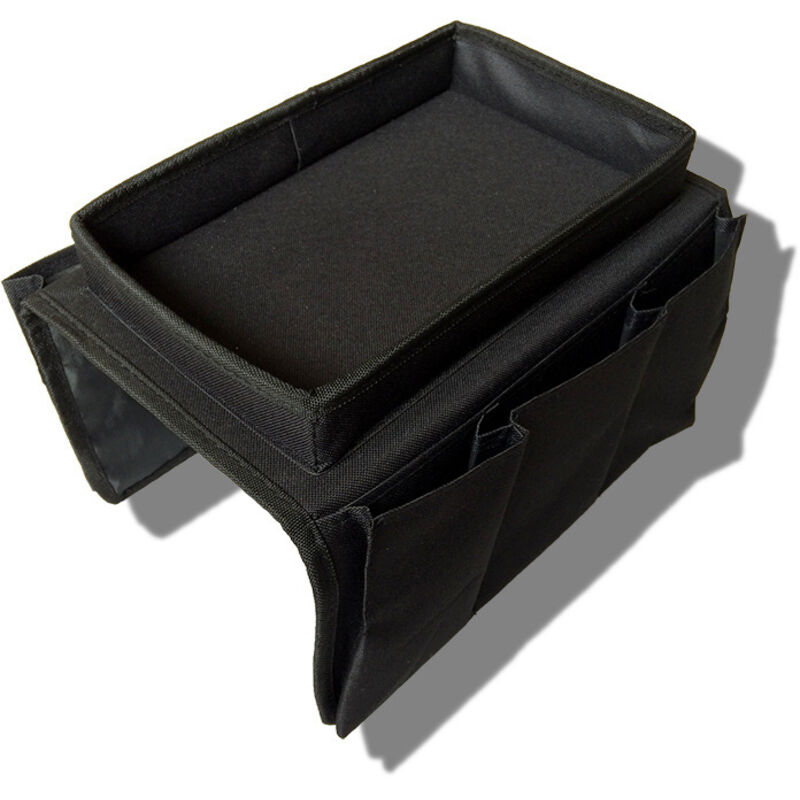 Qiyao - Sofa-Armlehnen-Organizer, Ablageleiste, mehrere Taschen, Telefon, Zeitschriften, Snacks, Gläser, Fernbedienung, Tablet, Becheraufbewahrung