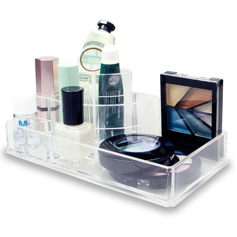 Trade Shop Traesio - Trade Shop - organizer kosmetik make-up zubehör display 8 fächer 17X9CM acryl -
