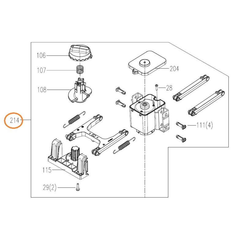 ORIGINAL WORX Mähroboter WR167E Messermotor-Baugruppe