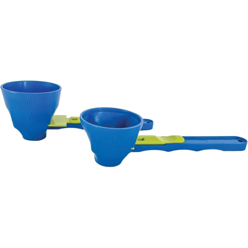 Originaler Messlöffel + Trichter. Kein Kleckern. Ideal zum Zubereiten von Proteinpulver, Sportgetränken, Säuglingsnahrung und K-Cup-Nachfüllungen.
