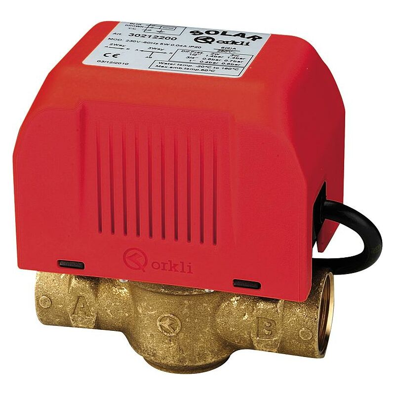 Orkli - Zwei-Wege Zonenventil 1 Zoll Innengewinde Solar Solaranlage mit Endschalter
