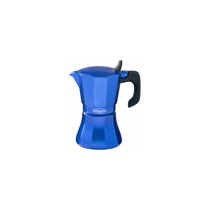 Oroley - Petra 6 Tasse Italienische Kaffeemaschine Blau Aluminium