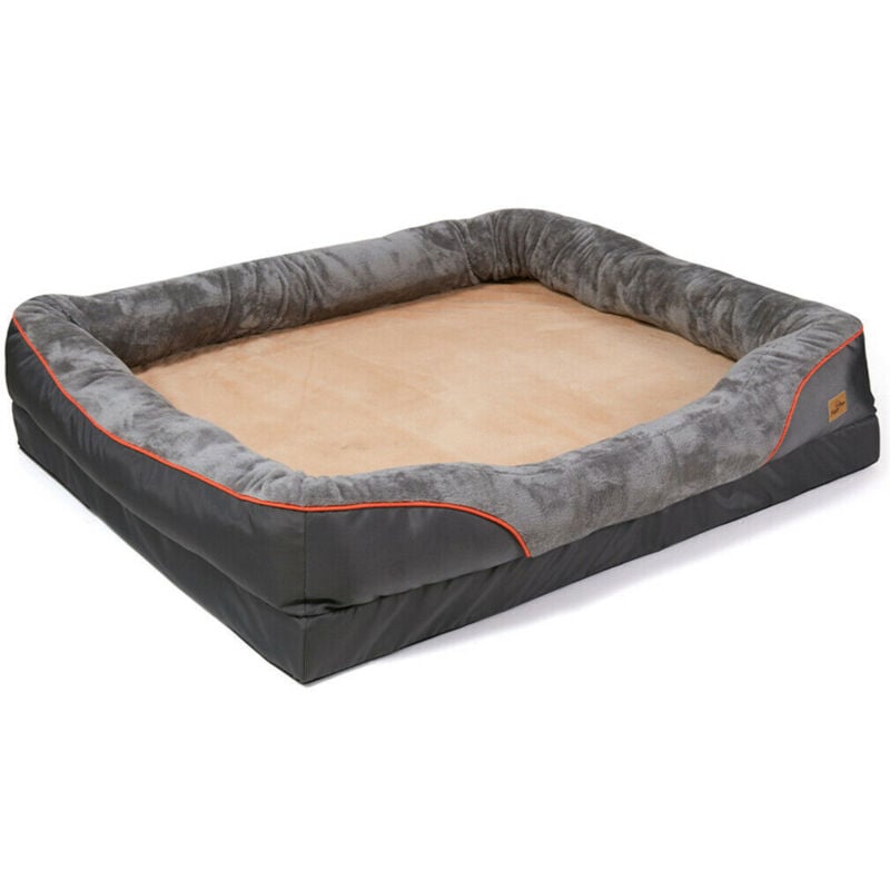 Bingo Paw - Orthopädisches Hundebett Hundekissen Haustierbett Hundekorb Tierbett Hundesofa, Bezug abnehmbar & waschbar, gelenkschonend, Grau xxl: