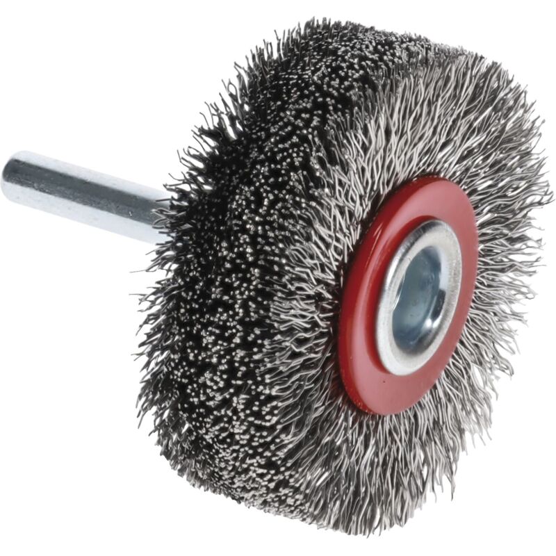 Osborn - Drahtbürste für Bohrmaschine ø 50x17mm - Drahtbürstenaufsatz für schwer zugängliche Stellen - Rundbürste mit Schaft, gewellter Draht