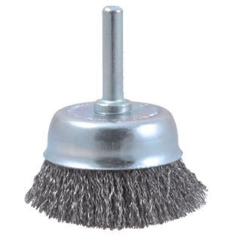 Osborn - Drahtbürste für Bohrmaschine ø 50mm - Drahtbürstenaufsatz für schwer zugängliche Stellen - Topfbürste m. Schaft, gewellt