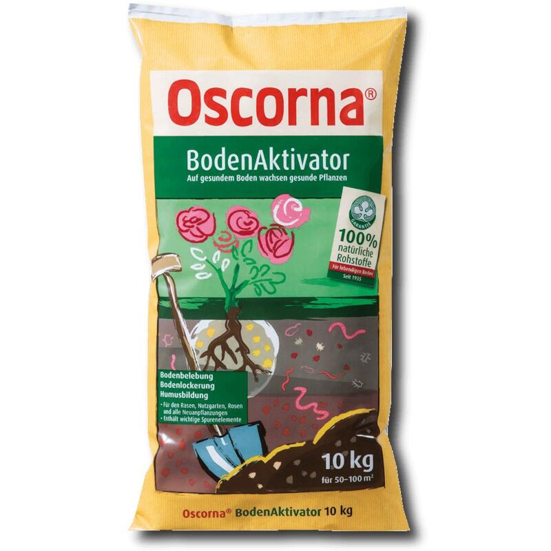 Oscorna - Bodenaktivator 10 kg Bodenverbesserer Rasen Obst Gemüse Blumen Dünger