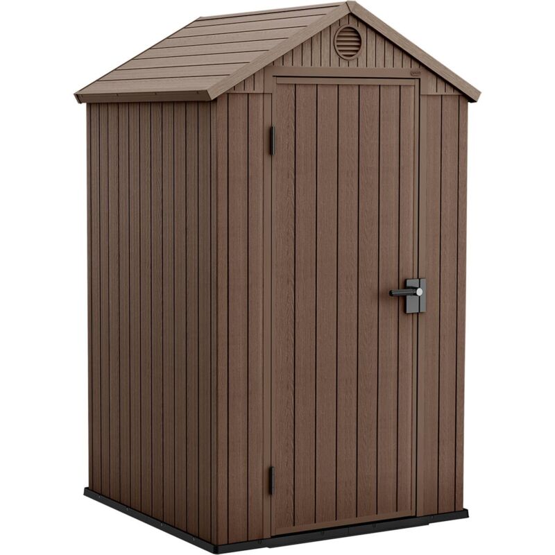 Gartenhaus Osoyoos, Gartenhütte, Gartenhaus, Werkzeugschuppen, 124x117 h205 cm, Braun - Dmora