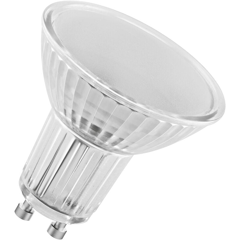 Osram - led base PAR16 50, Reflektor LED-Lampen aus Glas für GU10 Sockel, Warmweiß (2700K), Ersatz für herkömmliche 50W-Spotlampen, 5er-Box