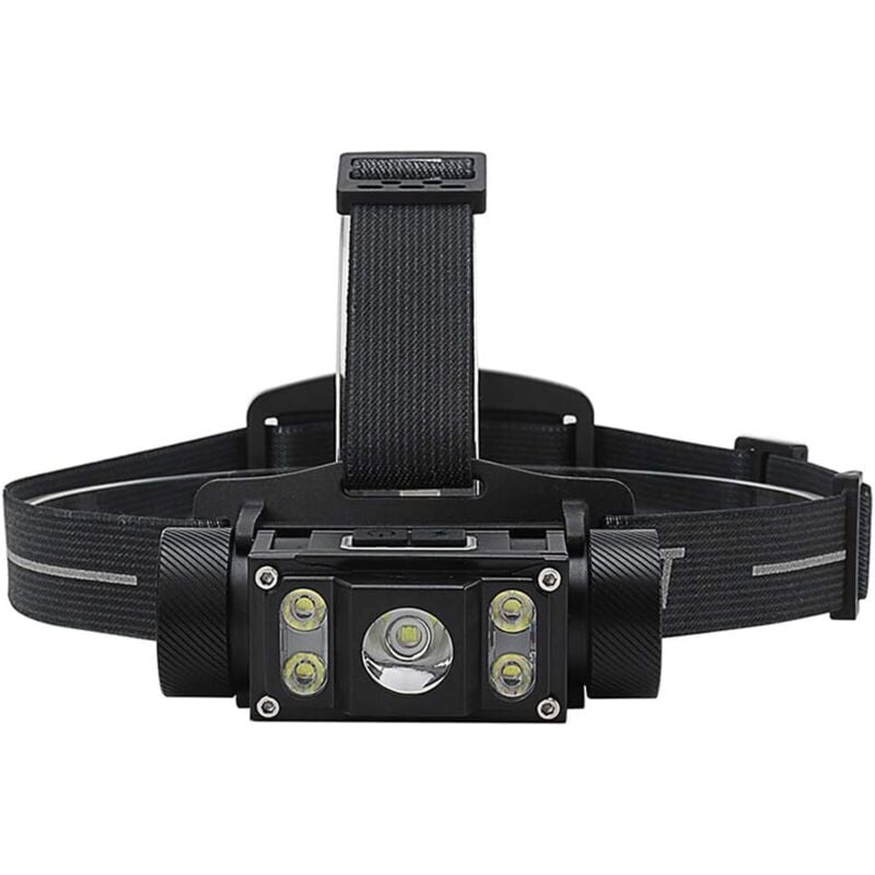 Outdoor-Angellicht Typ-C Schnellladung 5 LED-Stirnlampe Starkes Licht Aluminiumlegierung Outdoor mit magnetischem Arbeitslicht