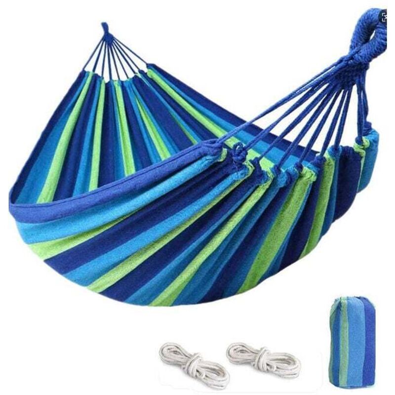 Outdoor-Camping-Hängematte, tragbare Hängematte aus Segeltuch, leicht, mit baumfreundlichen Gurten, Tragetasche, perfekt für Garten, Balkon,