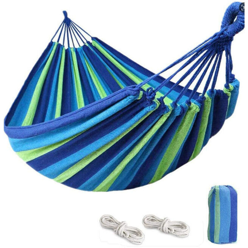 Outdoor-Camping-Hängematte, tragbare Hängematte aus Segeltuch, leicht, mit baumfreundlichen Gurten, Tragetasche, perfekt für Garten, Balkon,