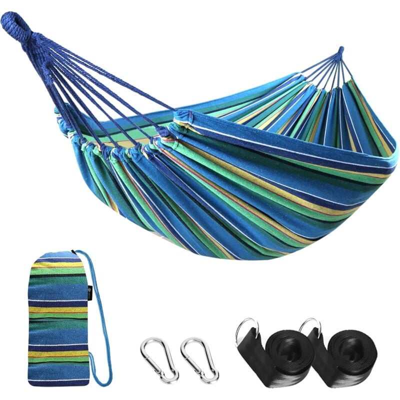 Outdoor Camping tragbare Leinwand Hängematte, Indoor Outdoor Garten Terrasse Park Hängematte mit Tragetasche