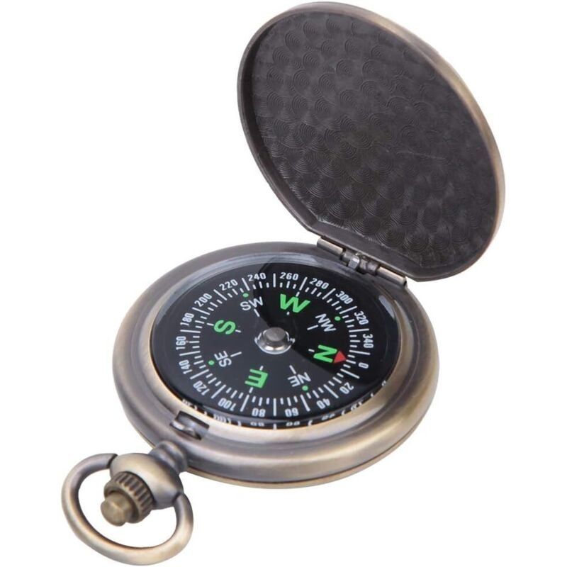 Outdoor-Kompass, Taschenuhr, hochpräziser, multifunktionaler Kompass für Studenten, präziser, wasserdichter Sportkompass für Autos, 4,8 x 1,5 x 4,8 cm