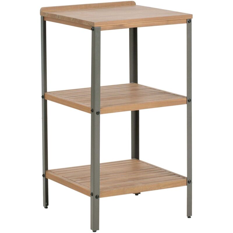 Outdoor-Kücheninsel Braun Zertifiziertes Akazienholz 50x50x92 cm mit Holzplatte Modern Outdoor-Küchenmöbel für Garten Draußen Außenbereich