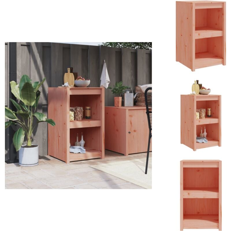 Outdoor-Küchenschrank 55x55x92 cm Massivholz Douglasie - Gartenmöbel - Holzschrank - Außenschrank - Küchenschrank - Esstischset