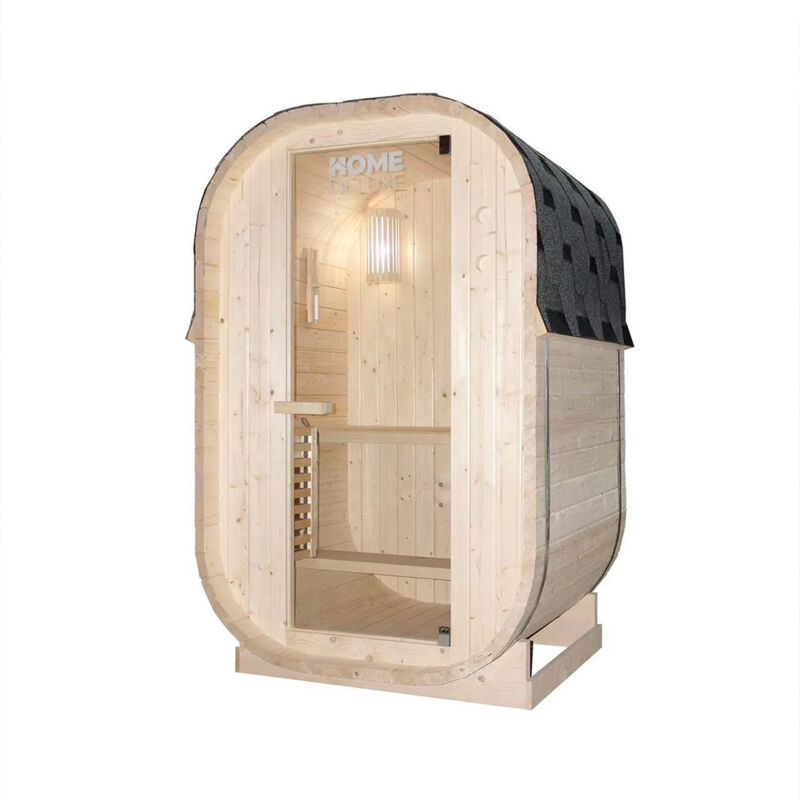 Home Deluxe - Outdoor Sauna cube s - Maße: ca. 194 cm x 120 cm Sauna Outdoor Sauna Gartensauna Saunakabine Sauna kaufen