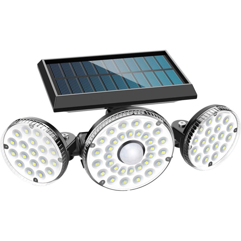 Outdoor Solarlampe, Outdoor 70 LED Solarleuchte mit Bewegungssensor, IP65 wasserdicht, 360 �� drehbare Solarwandleuchte F��r Gartenbalkone