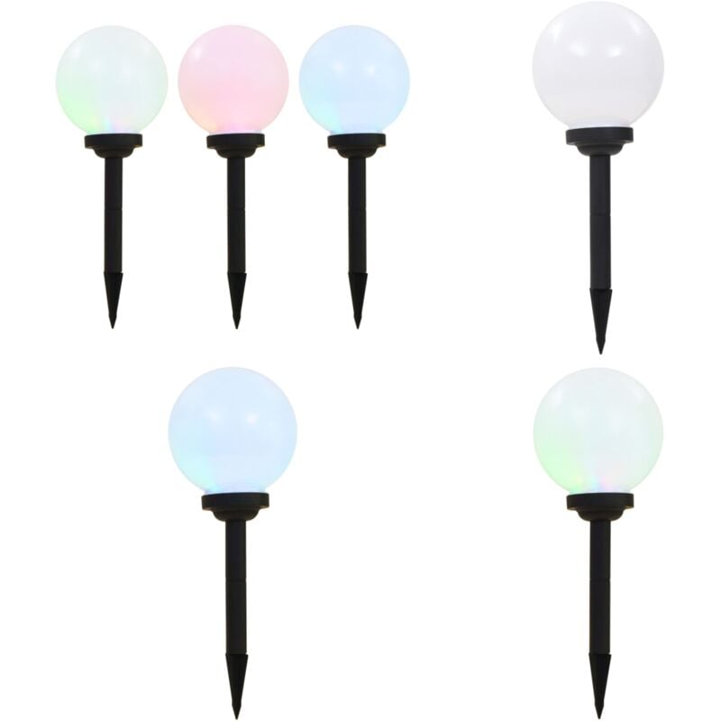 Vidaxl - Outdoor Solarleuchten 3 Stück led Kugelförmig 20 cm rgb - Outdoor Beleuchtung - Solarleuchte - Gartenbeleuchtung - Terrasse Beleuchtung