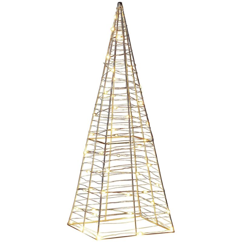 Outdoor Weihnachtsbeleuchtung led Weiß Weihnachtsbaum 60 cm für Außen Deko Adventsdekoration Gartendekoration