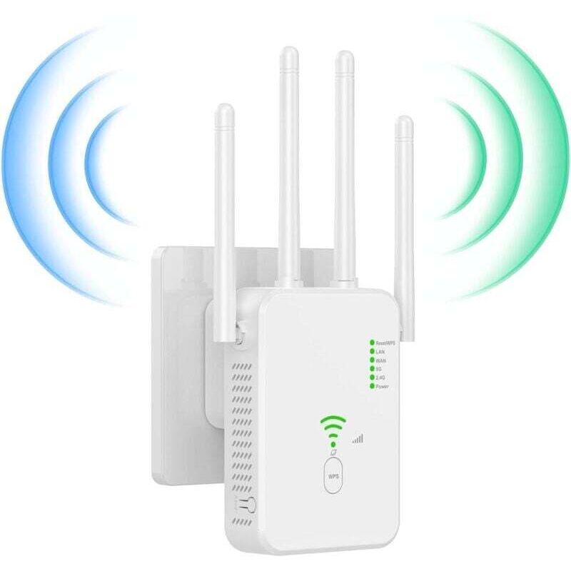 Outdoor-WLAN-Repeater, 2025 Neuer 1200-Mbit/s-WLAN-Verstärker, Leistungsstarker kabelloser WLAN-Repeater Dualband 5 GHz & 2,4 GHz WLAN-Extender,