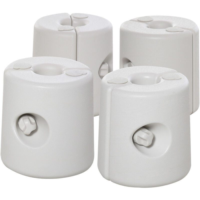 Outsunny 4 x Gewichte Pavillon Standfuß Standsicherung Partyzelt Befüllung mit Wasser/Sand PE ∅24xH25cm