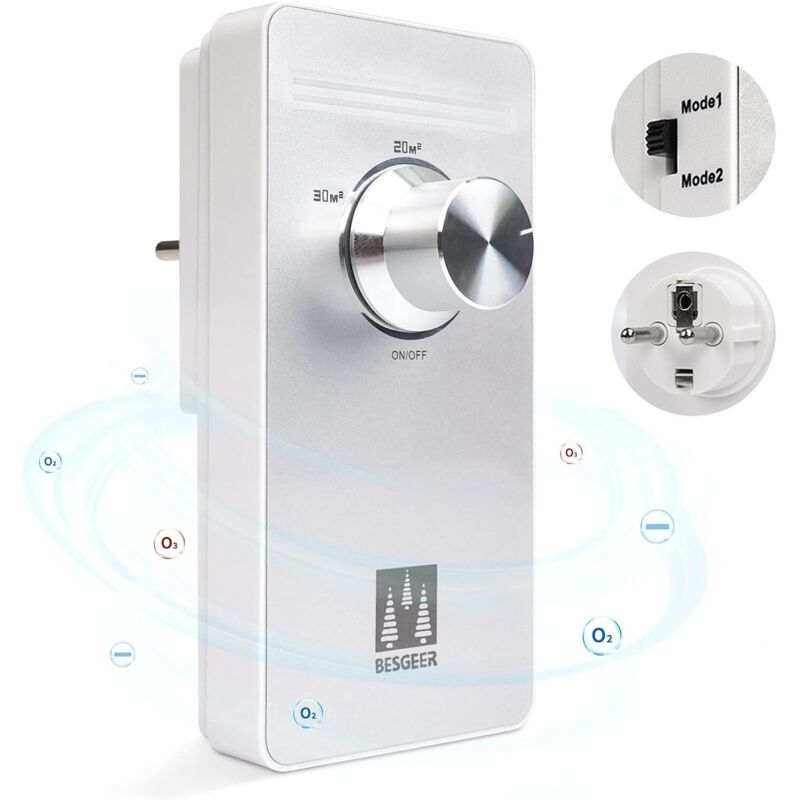 Ozongenerator-Luftreiniger, Geruchssterilisator, Luftreiniger, Luft-Ozonisator-Generator für Schlafzimmer, Badezimmer, Haustiere, Formaldehyd und