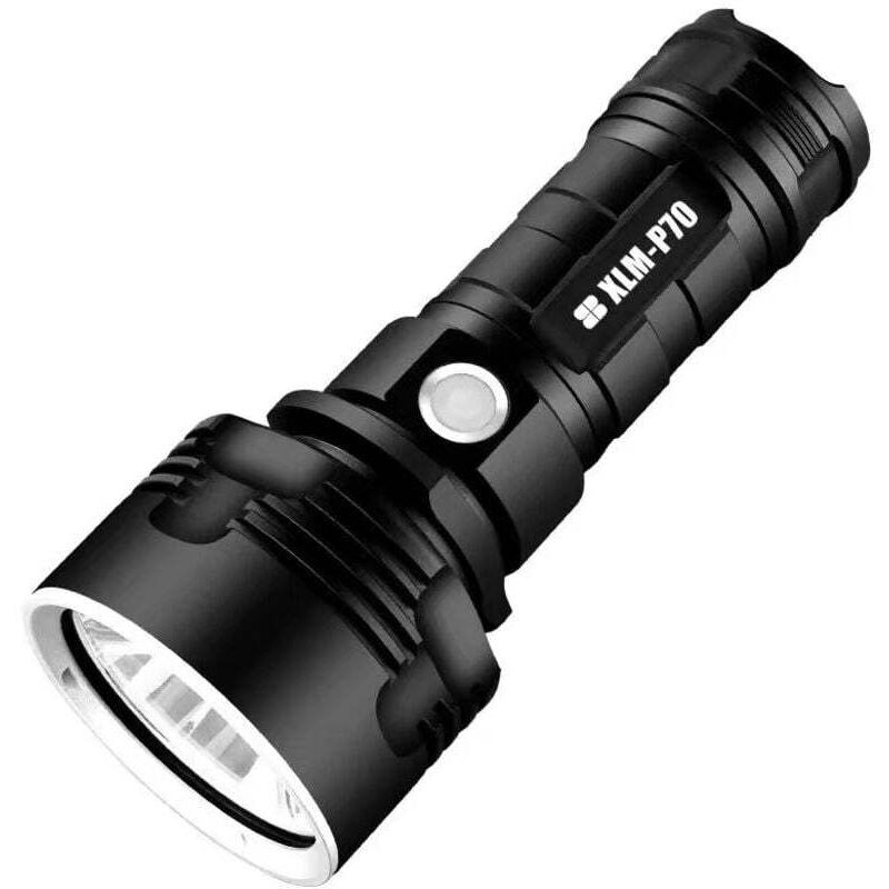 P70 Taschenlampe, 30000-100000 Lumen Hochleistungs-LED-Taschenlampe, ultrahell, wasserdicht, XLM-P70 25W Taschenlampe, die leistungsstärkste mit 3