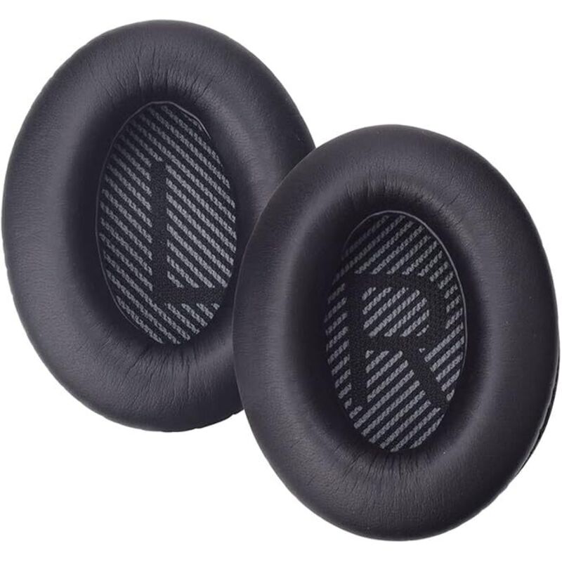 Paar Ersatz-Ohrpolster für QC25-Kopfhörer, Bose Calm Comfort QC15 QC25 AE2 Ohrpolster, Schaumstoff-Innenohrpolster (schwarz)