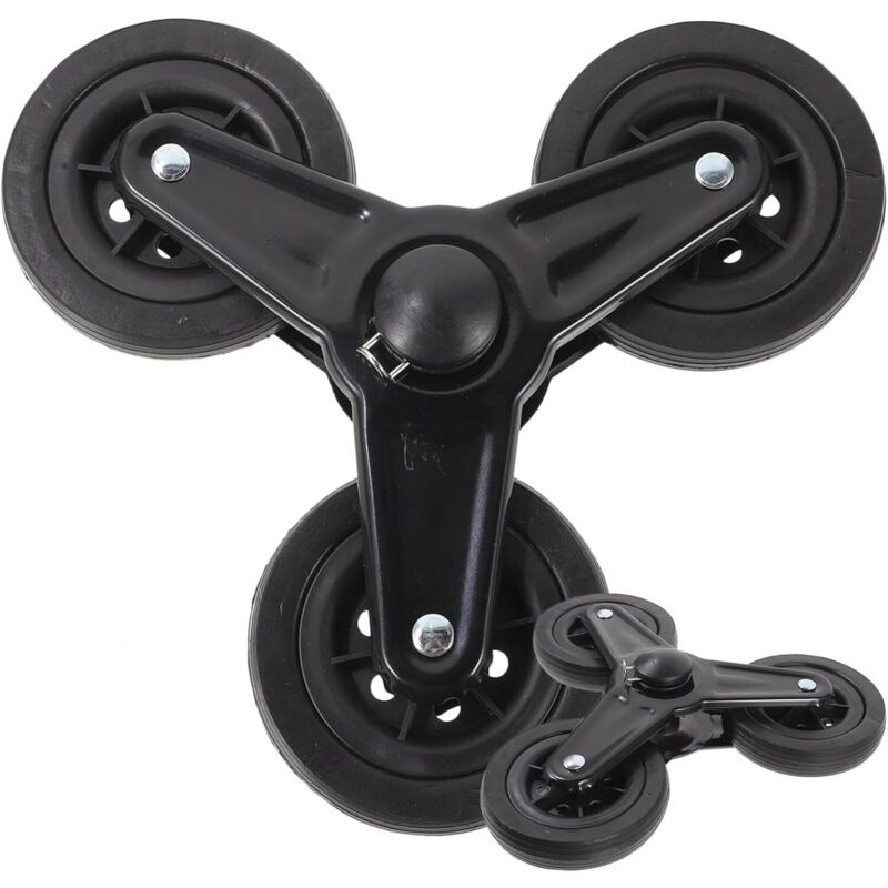 Jalleria - Paar Trolley-Hochleistungsräder Hochleistungsrollen Schubkarre Hochleistungsgepäckwagenräder Trolley-Rollen Vierräder Koffer Treppenlift