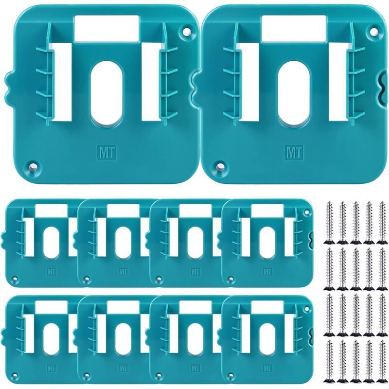 Packung mit 10 Batteriehaltern für Makita 14,4-18V Akkus, Makita Batteriehalter, Maschinen-/Werkzeughalter für BL1860 BL1850 BL1840 BL1830 (mit 20