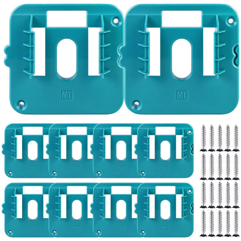 Packung mit 10 Batteriehaltern für Makita 14,4-18V Akkus, Makita Batteriehalter, Maschinen-/Werkzeughalter für BL1860 BL1850 BL1840 BL1830 (mit 20