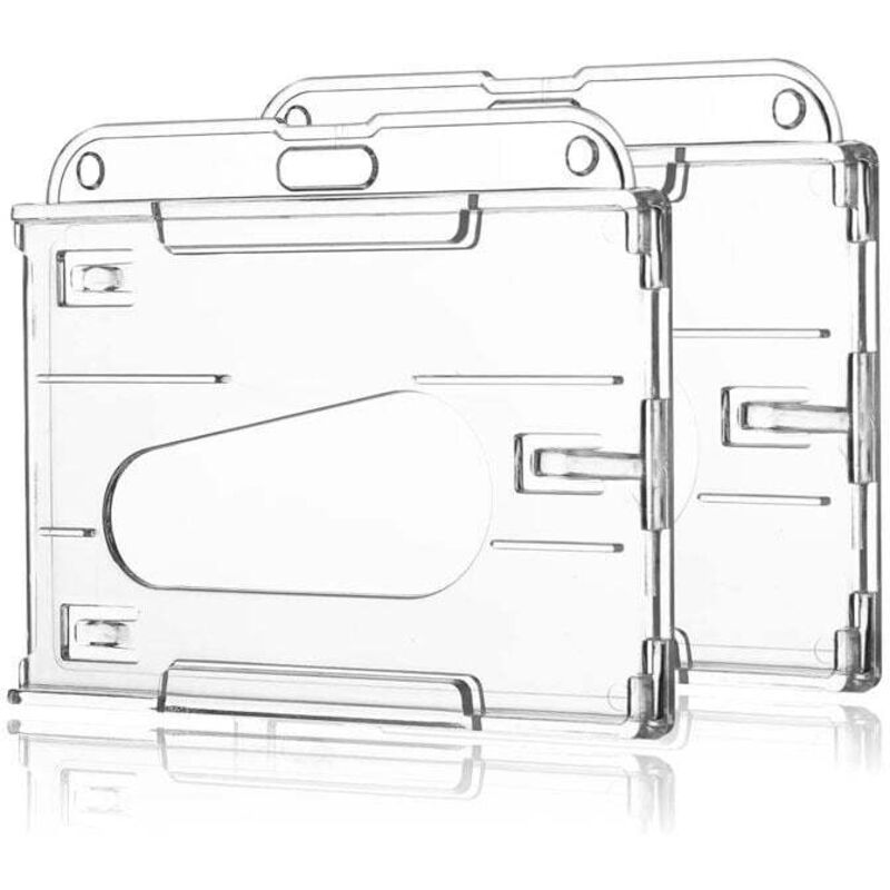 Packung mit 10 horizontalen, transparenten Kunststoffhüllen für Ausweise, Kreditkarten und Visitenkarten