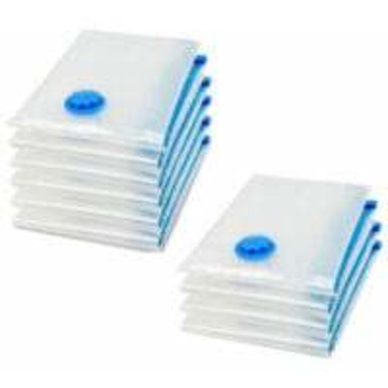 Packung mit 10 Vakuumbeuteln zur Aufbewahrung von Staubsaugern, Kleidung, Bettdecken, Bettwäsche und Kissen