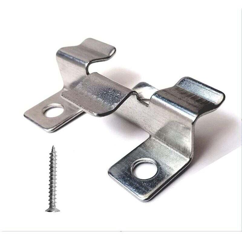 Packung mit 100 Befestigungsklammern für Terrassendielen aus Verbundwerkstoff mit Edelstahlschrauben (Höhe 1 cm)