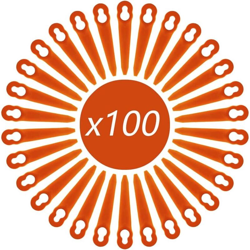 100 Stück Klingen kompatibel für Stihl PolyCut 2-2 PolyCut 3-2, fsa 45 fsa 57 fse 52, Kunststoffklingen für Stihl Akku-Fadentrimmer - Tigrezy