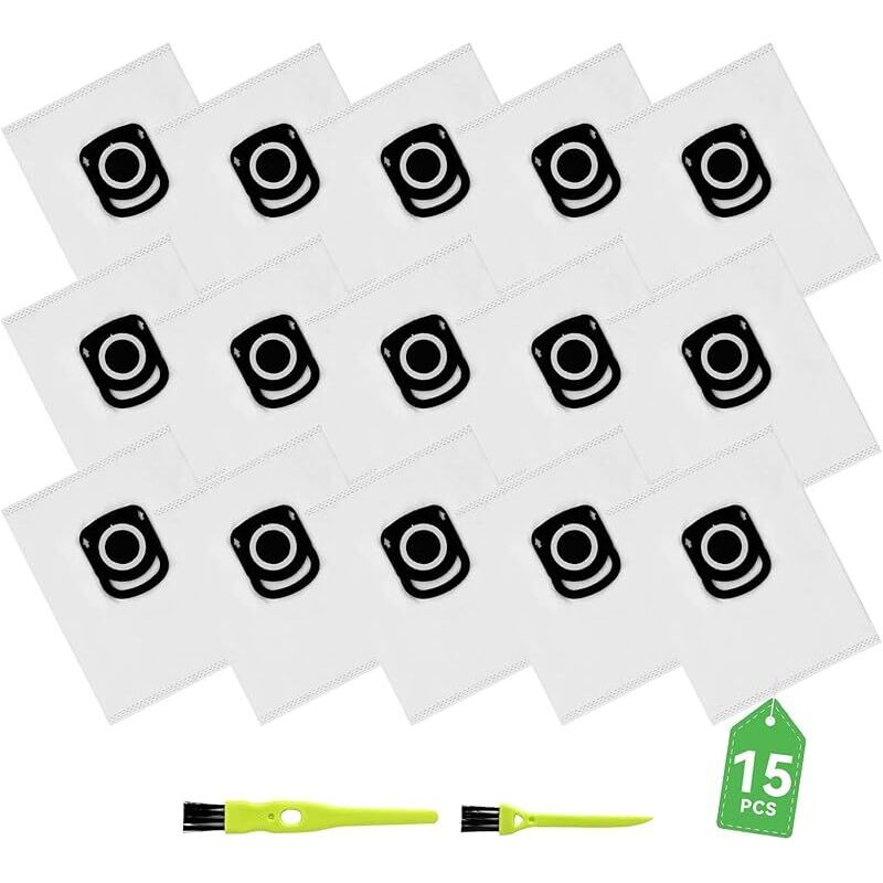 Packung mit 15 Staubsaugerbeuteln – für Rowenta Hygiene + ZR200520 ZR200720, für Rowenta Compact Power, X-Trem Power und S Staubsauger