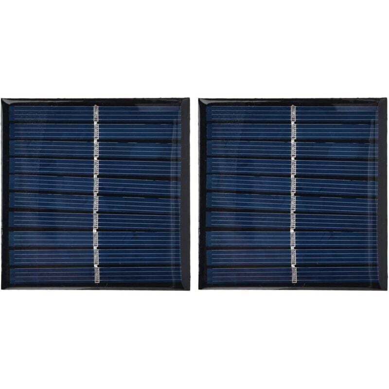 Packung mit 2 Mini-Solarmodulen, tragbar, verkapselte Zellen, Epoxidharz, flexibel, zur Selbstmontage, 0,7 W, 5 V, 0 bis 140 mA