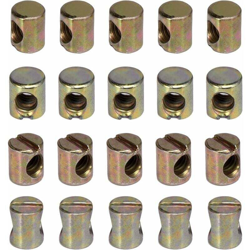 Packung mit 20 M6 Schlitzmuttern für Möbel, Stühle, Betten, Kinderbetten