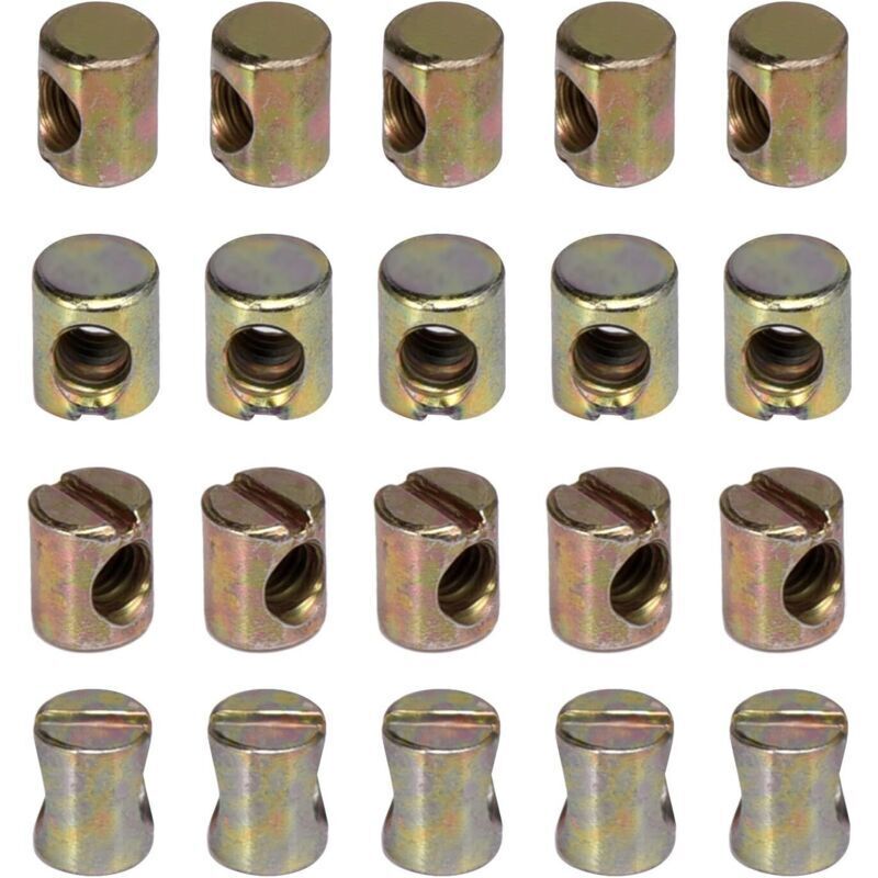 Packung mit 20 M6 Schlitzmuttern für Möbel, Stühle, Betten, Kinderbetten