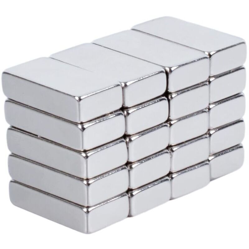 Packung mit 20 starken Neodym-Magneten für Kühlschränke, Bastelarbeiten, Whiteboards, rechteckige Magnete 20 x 10 x 5 mm