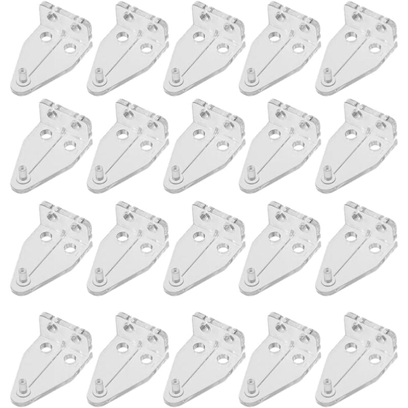 Packung mit 20 Stück Jalousie-Halterungen, Jalousie-Halter, Ersatz-Kipp-Jalousie-Fensterladen-Haken, Vorhang-Hardware für horizontale Jalousien